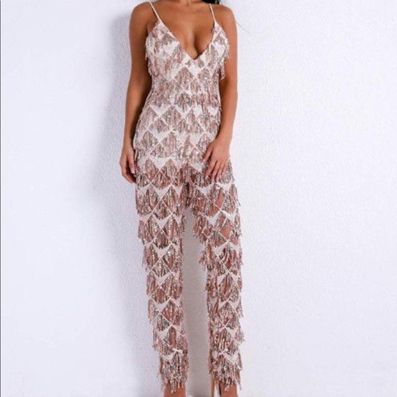 gold tassel jumpsuit